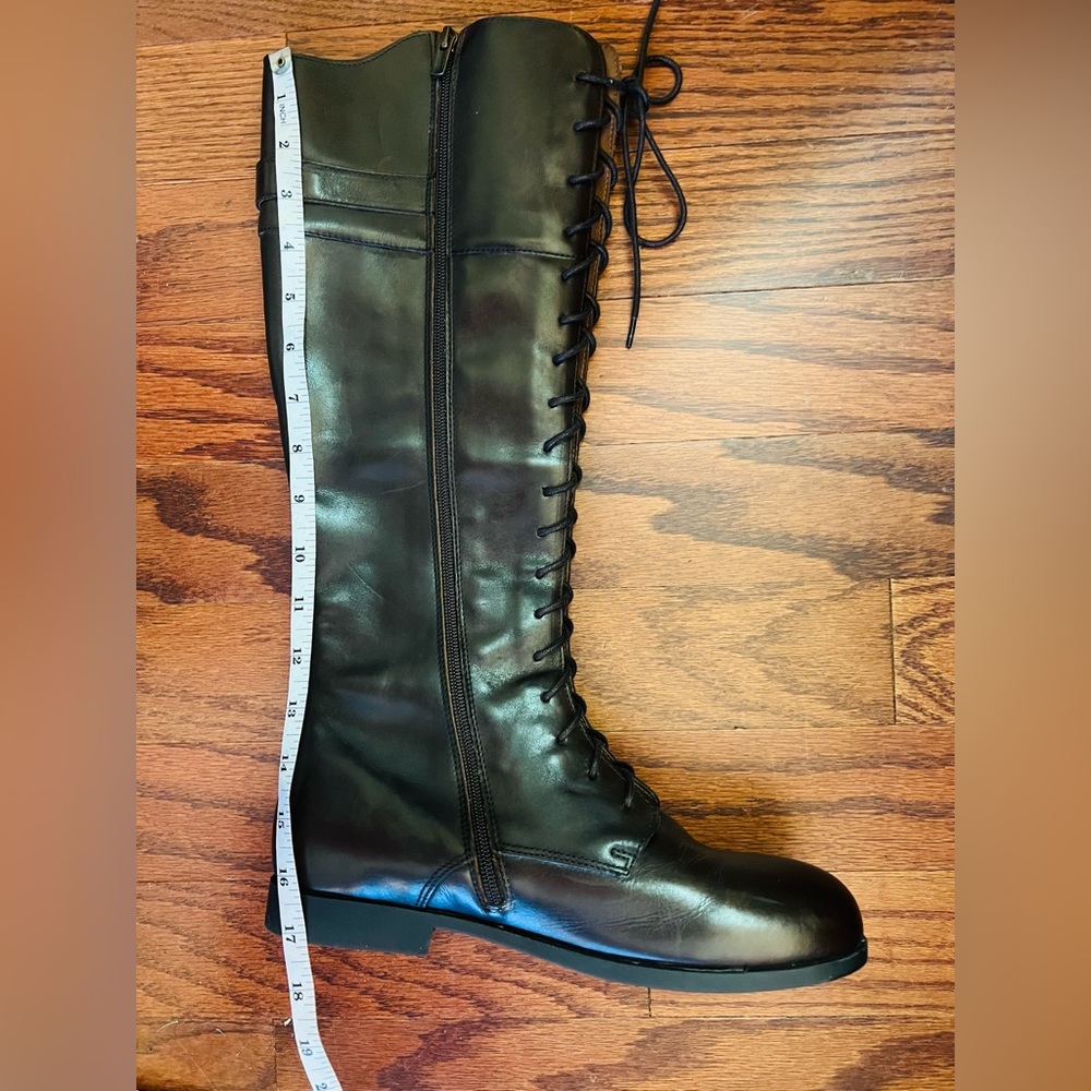 41N Birkenstock Longford Tall Lace-Up Riding Boots - Dark Brown - Picture 14 of 16